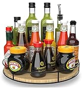 Lazy Susan Turntable Organizer with Anti-Slip Mat for Cabinet Pantry Kitchen Countertop Refrigera...