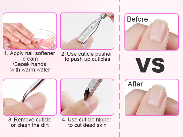 cuticle trimmer with cuticle pusher