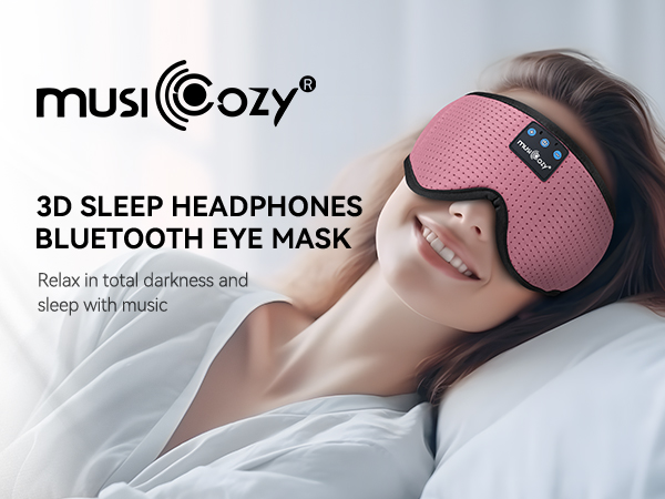 sleep headphones bluetooth sleep eye mask headphones headband for side sleepers cool gadgets gift