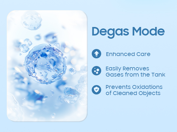 The ultrasonic jewelry cleaner uses a degassing mode to prevent jewelry from oxidizing