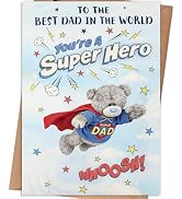 gerdiny Fathers Day Cards Gift for Dad, Super Dad Card for Dad Daddy, Father's Day Card Gifts fro...