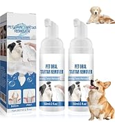 Diinou 2Pcs Pet Oral Tartar Remover Spray,Pets Oral Tartars Removers Foaming Tartars,Natural Plan...