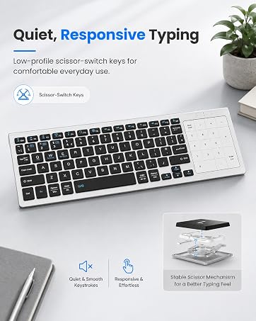 wireless keyboard with touchpad