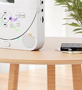 CD Player Portable, Erasiny Bluetooth CD Player for Home with Dual Speakers, FM Transmitter, Rech...