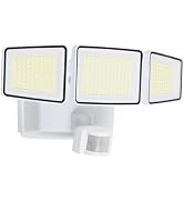 UME Battery Powered Motion Sensor Outdoor Lights 302 LED 1800LM, IP65 Waterproof Battery Operated...