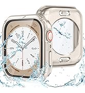 Goton 2 in 1 Waterproof Rugged Case for Apple Watch Screen Protector 40mm Series 6 5 4 SE, 360 Pr...
