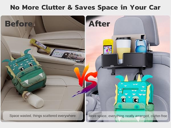 Car Headrest Cup Holder for Back Seat Organizer