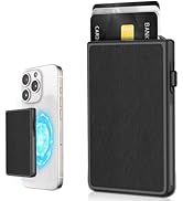 SS Magnetic Wallet for MagSafe, Minimalist Slim Pop-up Phone Wallet Card Holder for Back of Phone...