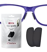 Setex Gecko Grip 1.8mm Thick Anti Slip Eyeglass Nose Pads, (5 Black Pair) USA Made, Innovative Mi...