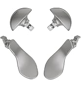 eXtremeRate Back Paddles for PS5 Edge Controller, Metallic Silver Replacement Interchangeable 4PC...
