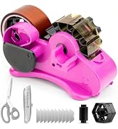 THINKLEARN Pink Heat Tape Dispenser Sublimation - Heat Transfer Tape Dispenser with Cutting Set, ...