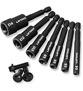 E-TORX Nut Driver Set, LATTOOK 7-Piece 1/4'' Hex Shank Female Torx Nut Driver E Torx & Star Nut D...