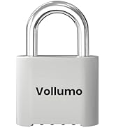 Vollumo Heavy Duty 4-Digit Combination Padlock – Large Outdoor Security Weatherproof Padlock, Sui...