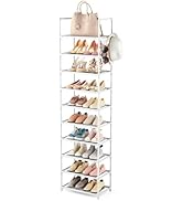 LANTEFUL 10 Tiers Tall Shoe Rack 20-25 Pairs Boots Organizer Storage Sturdy Narrow Shoe Shelf for...