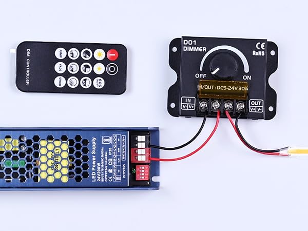 24V 200W Power Supply,LED Dimmer,COB LED Strip