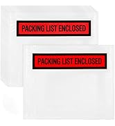 Nicunom 1000 Pcs Packing List Envelopes 4.5" x 5.5", Clear Adhesive Invoice Packing Slip Envelope...