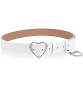 TXIN Heart Buckle Belt Fashion Punk Waist Belt Skinny Waist Band Strap for Women Girls Dress Jeans
