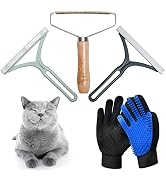GJEASE Cat Grooming Glove Brush,Pet Hair Remover Tool,Reusable Dog Hair Fur Remover for Carpet,Fu...