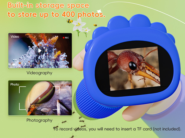 Green promotional banner for photography services showing interface elements and photo album previews with text indicating storage space for up to 400 photos.