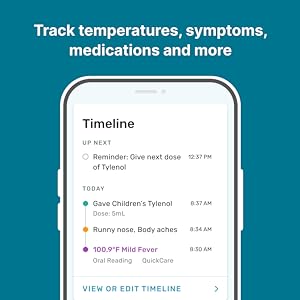 Track temperatures, symptoms and more with the Kinsa Smart thermometer and mobile app
