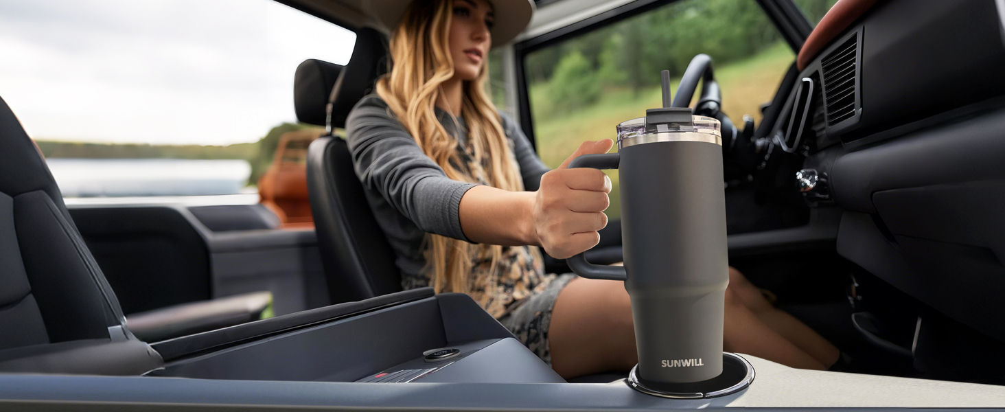 Travel Coffee Mug with Handle