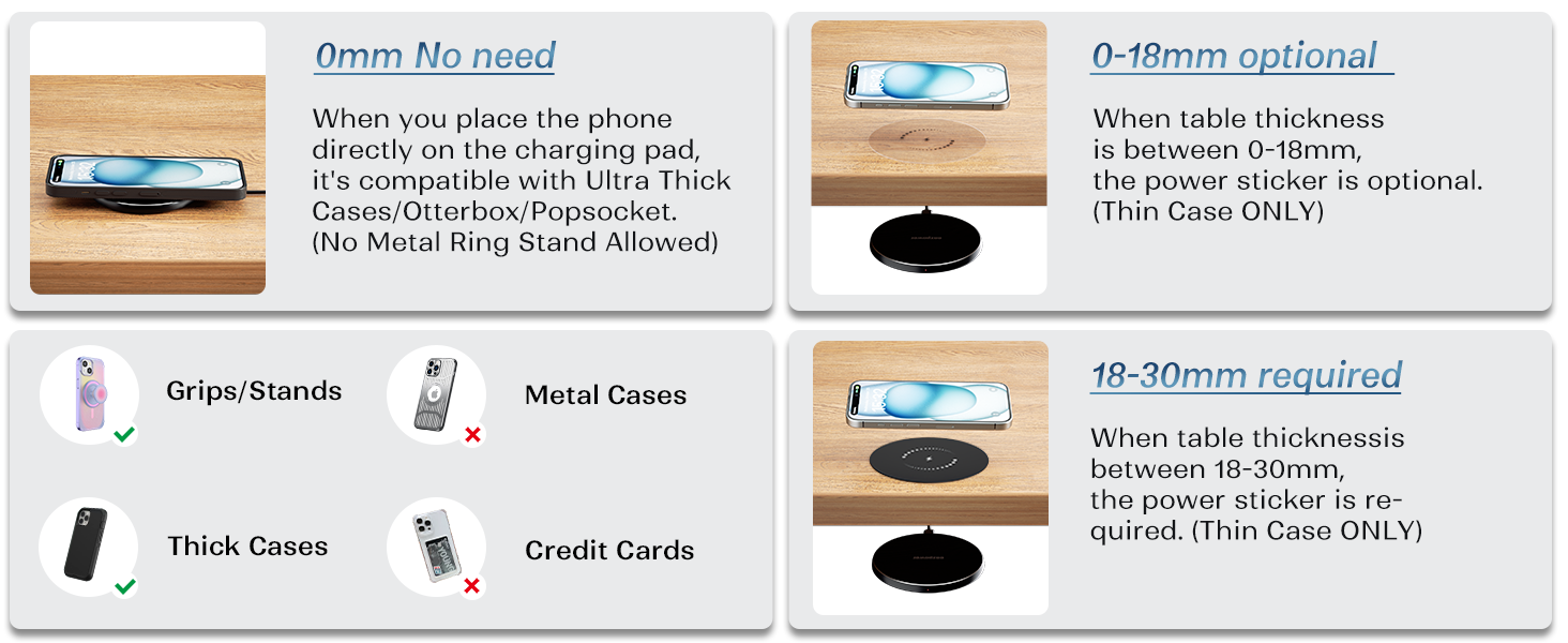 hidden wireless charger pad iphone