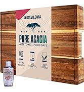 Acacia Wood Cutting Board, 15.7 x 10.2 Inch (ExtraThick 1.6") Non Toxic Edge Grain Wooden Choppin...