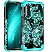 Miqala for Galaxy A17 5G Case,Glow in The Dark Three Layer Heavy Duty Shockproof Full Protection ...