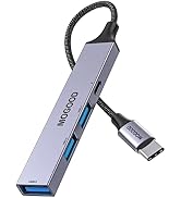 MOGOOD USB C Hub with 60W Charging,USB C Hub Multiport Adapter with 3XUSB2.0 Port,1X60W USB C Pow...