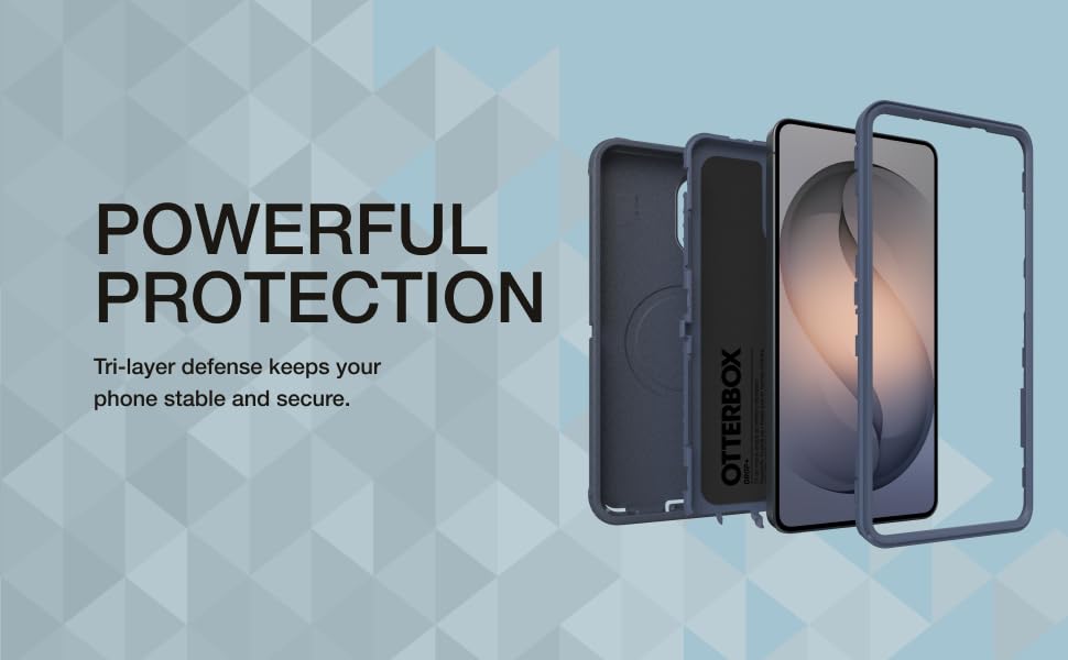 Powerful protection. Tri-layer defense keeps your phone stable and secure.
