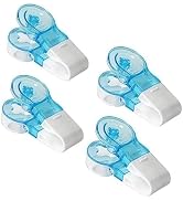 4Pcs Blue Portable Pill Remover, Blister Pack Opener, No Contact, Easy to Use, Ideal for Elderly,...