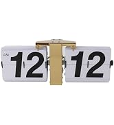 Flip Desk Clock, Automatic Flip Clock Mechanical Clock, Retro Flip Desk Table Clock Battery Power...
