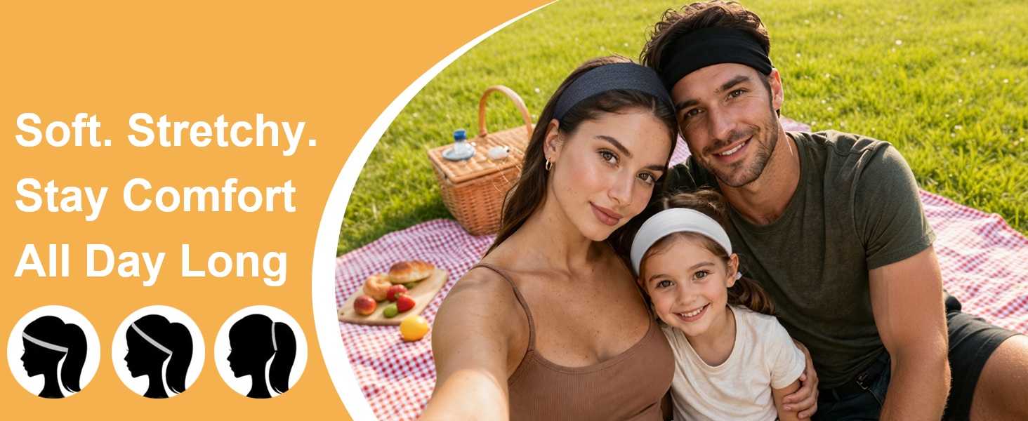 headbands for women men adults teen girls