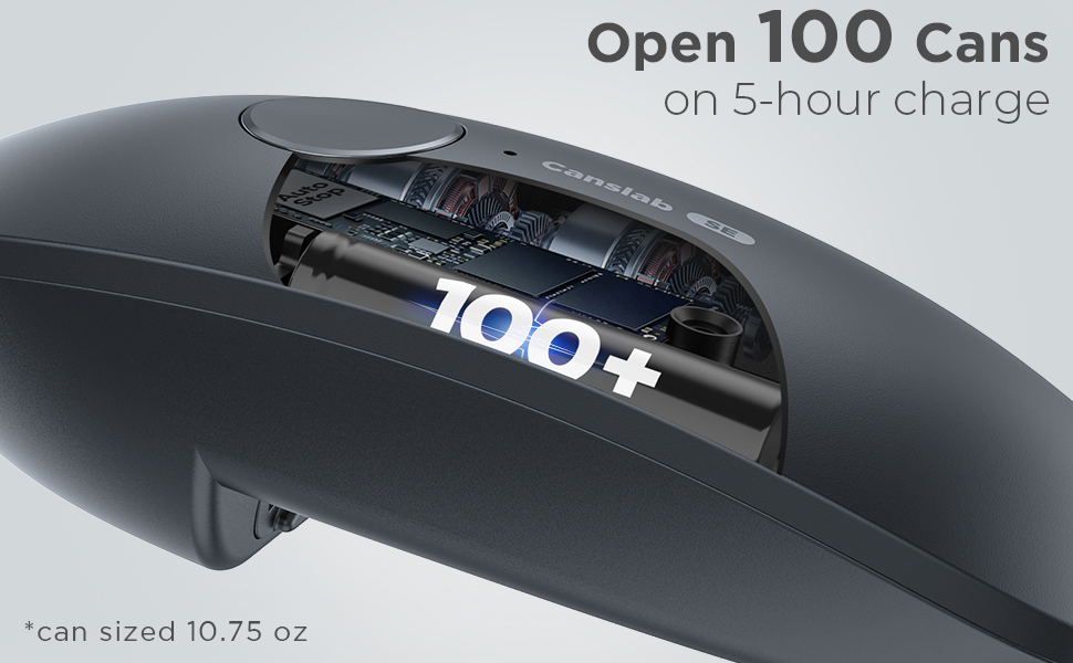 5-hour charging can last up to 100 standard sized cans
