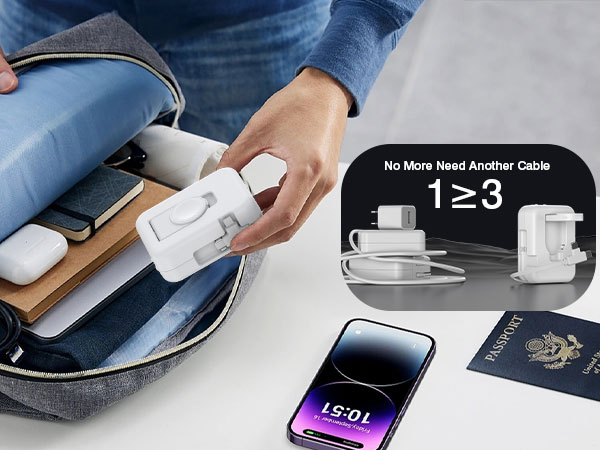 retractable phone charger wall plug