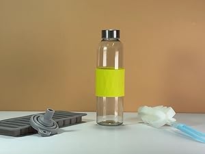 zukro glass juice bottle for juicing 18 oz reusable glass water bottles leak proof