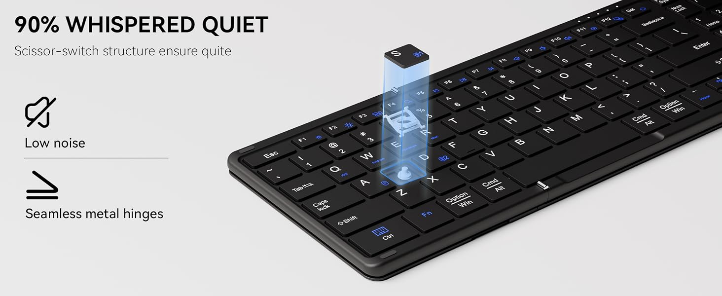 low-noise keyboard and mouse set won't disturb others.