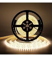 SUPERNIGHT Bright 600pcs LED Light Strip Waterproof Warm White 4000K, Super Bright 600pcs LEDs, 1...