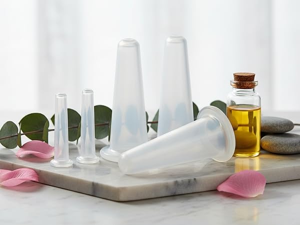 Jizlan 4Pcs Mini Massage Cupping Set