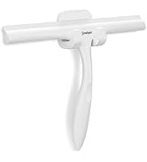 Anjinwiper All-Purpose Shower Squeegee for Shower Glass Door with Adhesive Hook, Silicone Squeege...