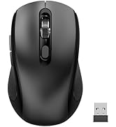 SHUNJINRUN Ergonomic Wireless Optical Mouse Compatible with PC Laptop Mac Chromebook, 6 Button Si...
