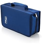CCidea CD Case DVD Storage Holder, 128 Capacity DVD Cases Organizer CD Plastic Protective Carryin...