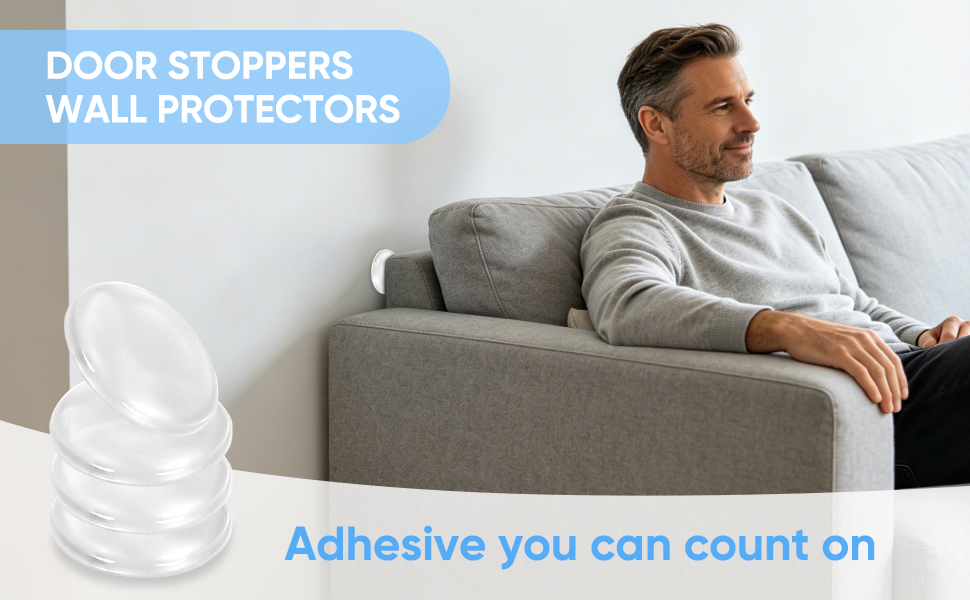 Clear Silicone Door Stoppers for Wall Protection