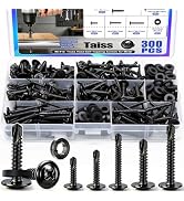 Taiss 300PCS #8#10 Self Tapping Screws for Metal 410 Stainless Steel Truss Head Self Drilling Scr...