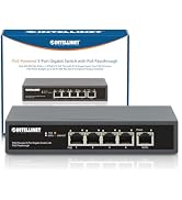 Intellinet PoE-Powered 5 Port Gigabit Switch with PoE Passthrough – One IEEE 802.3bt PoE++ PD Por...
