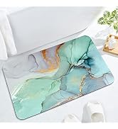 Gibelle Bath Mat Rug Super Absorbent Quick Dry Thin Bathroom Rugs Fit Under Door Non Slip Rubber ...