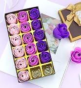 JIALEEY Floral Scented Bath Soap Rose Flower Petals, Plant Essential Oil Rose Soap Set, Best Gift...