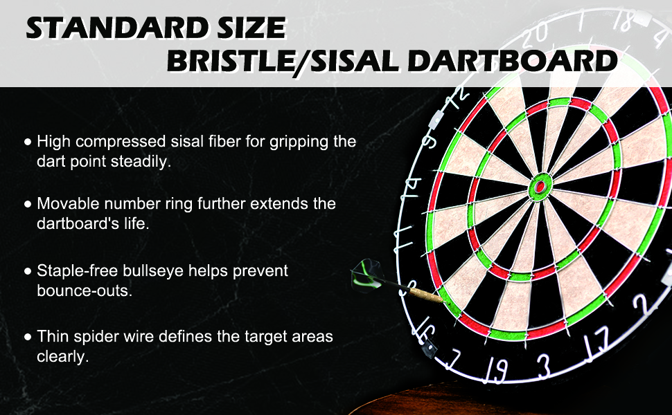 LinkVisions Dartboard with Staple-Free Bullseye