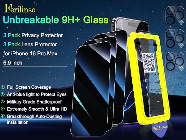 iphone 16 pro max privacy screen protector