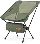 CAMEL CROWN Camping Chair Heavy Duty Backpacking Chair - Ultra-Light Folding Chair with Carry Bag...